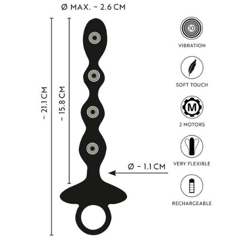 Anos Flexible Anal Beads with Jumping Vibrations from Nice 'n' Naughty