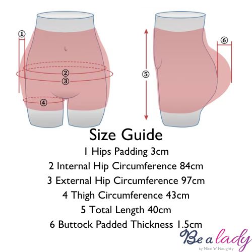 Be a Lady Buttock Enhancing Shapewear Natural Skin Tone from Nice 'n' Naughty