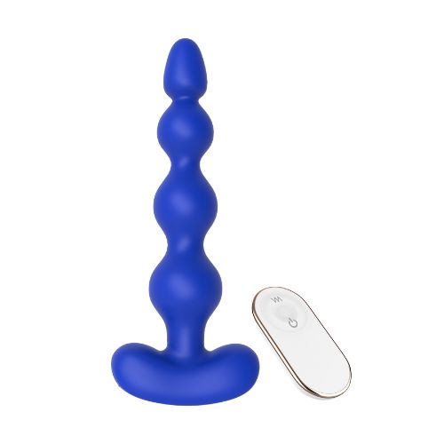 Cheeky Love Remote Anal Bead Blue Silicone from Nice 'n' Naughty