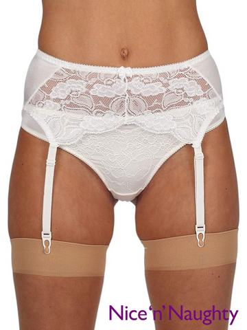 Classified Pull On Lace Suspender Belt from Nice 'n' Naughty