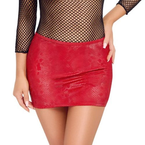 Cottelli Party - Snakeskin Mini Skirt Red from Nice 'n' Naughty