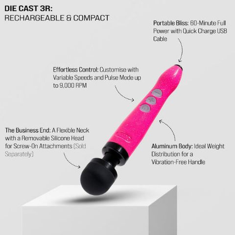 Doxy Die Cast 3 Rechargeable Hot Pink Edition from Nice 'n' Naughty