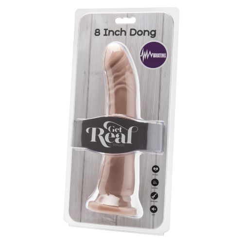 Get Real Vibrating Dong 8 Inch Light Skin Tone from Nice 'n' Naughty