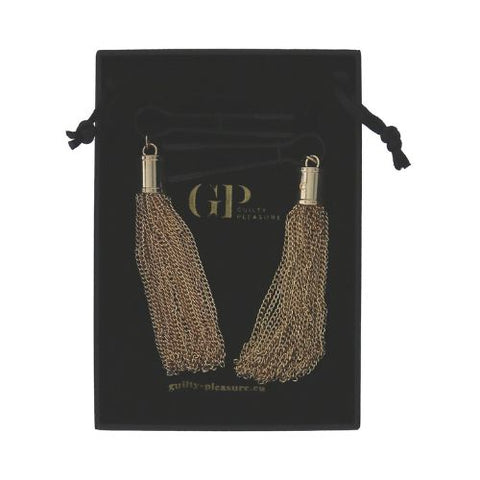 Guilty Pleasure Tassel Tease Clamps Gold from Nice 'n' Naughty