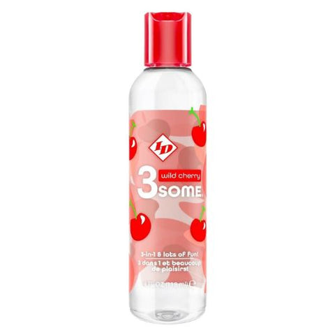 ID 3some 3 in 1 Water-Based Lubricant Wild Cherry 118ml Bottle from Nice 'n' Naughty