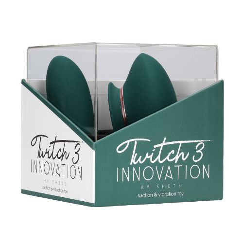 Innovation Twitch 3 Vibrator w Suction Forest Green from Nice 'n' Naughty