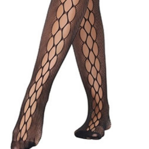 Lace by LJ Lace Up Suspender Tights Black from Nice 'n' Naughty