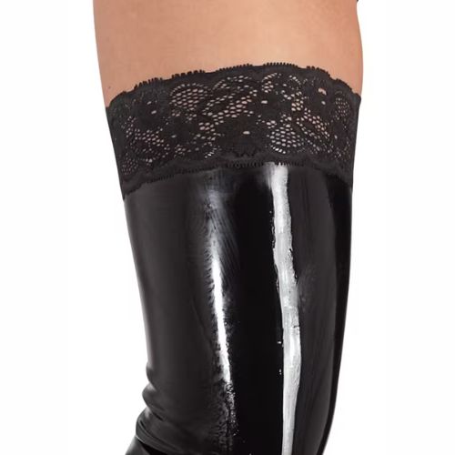 Late X Latex Stockings Black from Nice 'n' Naughty