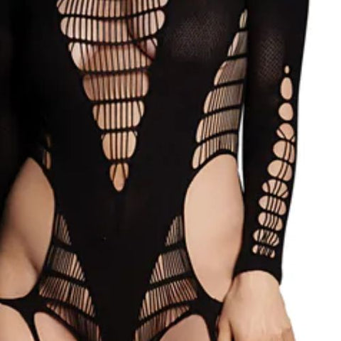 Le Désir Kalyke XXIII - Bodystocking with Turtleneck Black from Nice 'n' Naughty