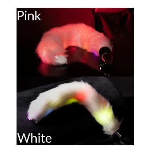 Ouch! Light up Fox Tail with Metal Butt Plug from Nice 'n' Naughty