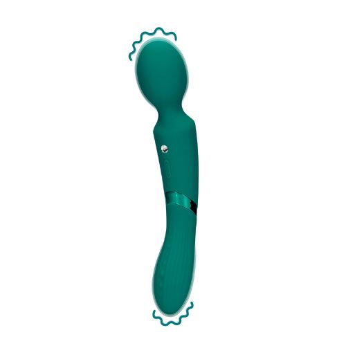 Loveline Double-Sided Vibrating Wand Green Gable from Nice 'n' Naughty