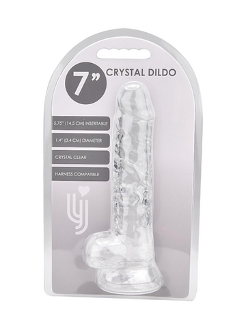 Loving Joy Crystal Dildo with Balls Clear from Nice 'n' Naughty