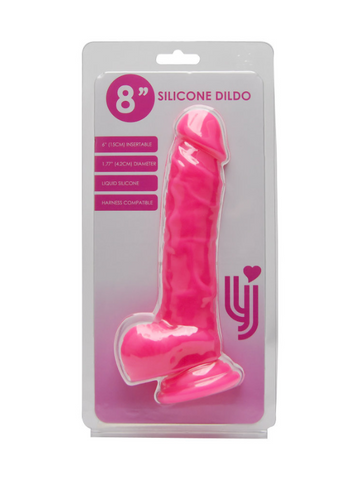 Loving Joy Realistic Silicone Dildo w Suction Cup & Balls