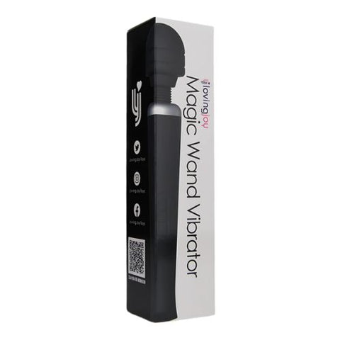 Loving Joy Rechargeable Magic Wand Vibrator Black from Nice 'n' Naughty