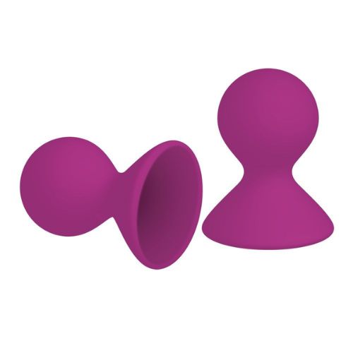 Me You Us Dual Masseuse Silicone Nipple Suckers 2 Pack Purple from Nice 'n' Naughty