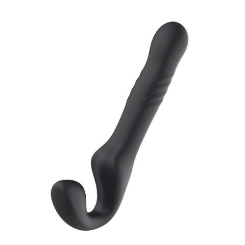 Mina Surge Thrusting & Vibrating Strapless Strap On Black from Nice 'n' Naughty