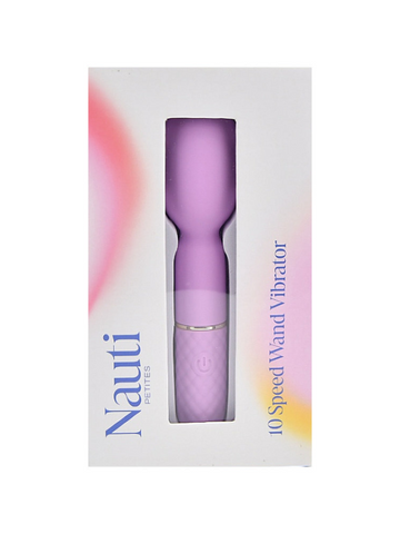 Nauti Petites 10 Speed Wand Vibrator Purple from Nice 'n' Naughty