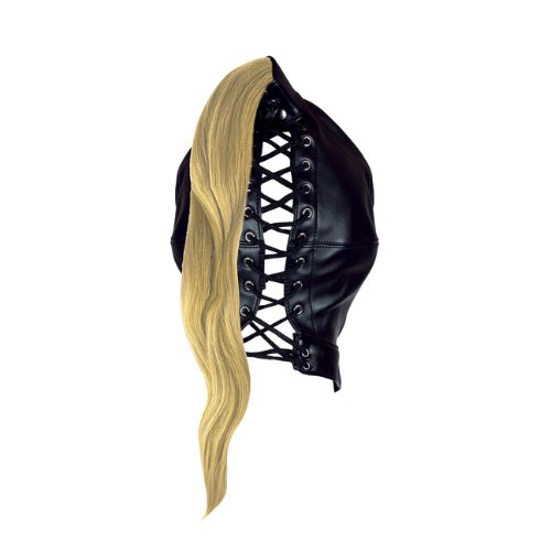 Ouch! Mask with Blonde Ponytail - Black from Nice 'n' Naughty