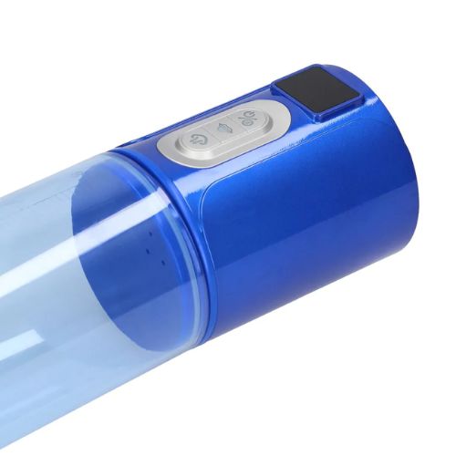 Pumped MaxLift 6 Function Suction Masturbator Pump Metallic Blue from Nice 'n' Naughty