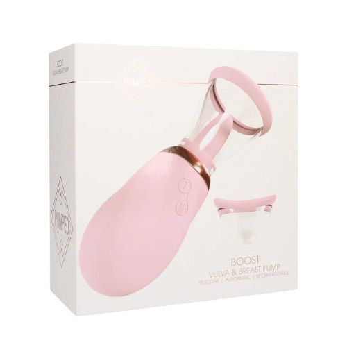 Pumped by Shots Boost Rechargeable Vulva and Breast Pump Pink from Nice 'n' Naughty