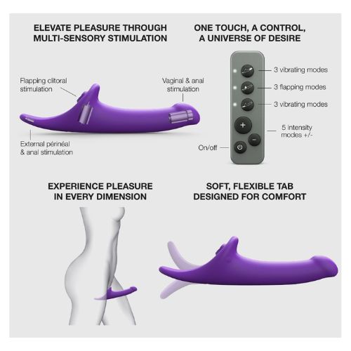 Strap On Me Multi Orgasm Dildo Purple S from Nice 'n' Naughty