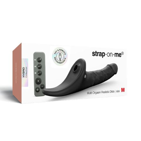 Strap On Me Multi Orgasm Realistic Dildo Black M from Nice 'n' Naughty