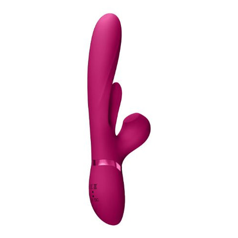 Vive Kura - Thrusting G-Spot Vibrator with Flapping Tongue and Pulse Wave Stimulator - Pink from Nice 'n' Naughty