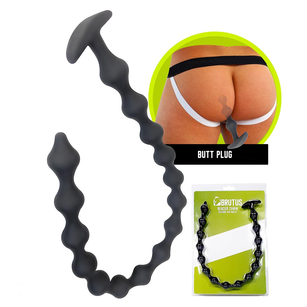 BRUTUS Beaded Chain Silicone Ass Balls