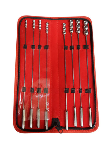 Black Label 8 Pcs. Bumpy Rosebud Urethral Sounds Set