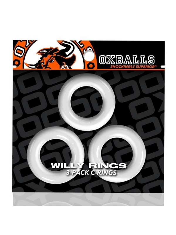 Oxballs Willy Rings 3 Pk White from Nice 'n' Naughty