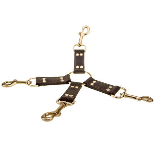 Bound Nubuck Leather 4 Way Hog Tie