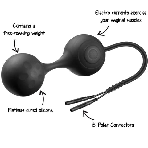 ElectraStim Lula Noir Silicone Kegel Balls