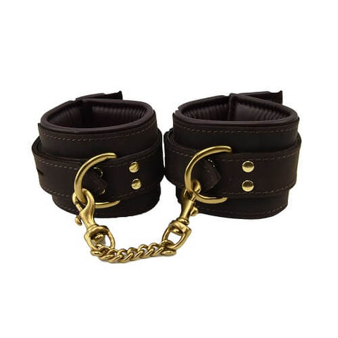 Bound Nubuck Leather Wrist Restraints