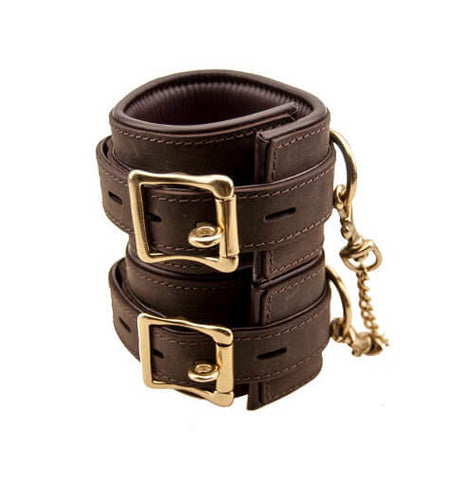 Bound Nubuck Leather Ankle Restraints