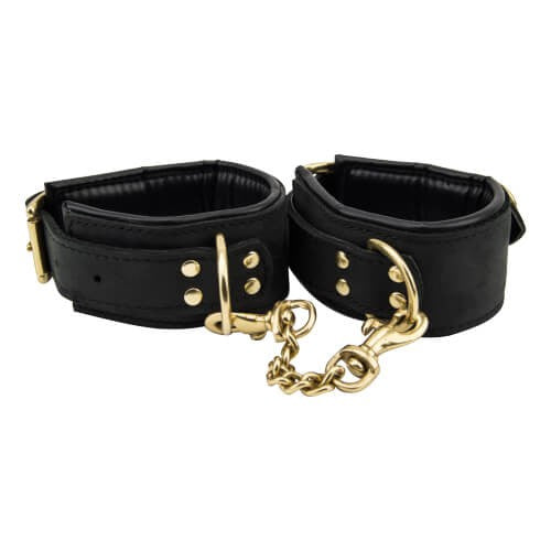 Bound Noir Slim Leather Wrist Cuffs