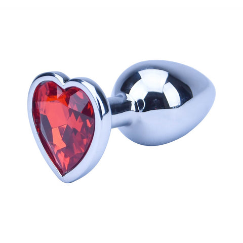 Precious Metals Heart Shaped Butt Plug Silver