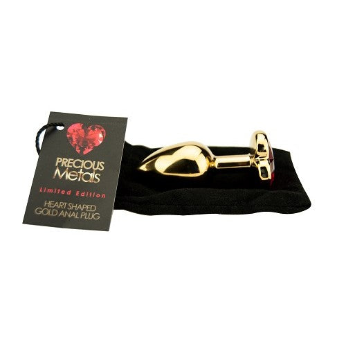 Precious Metals Limited Edition Heart Shaped Anal Plug - Gold