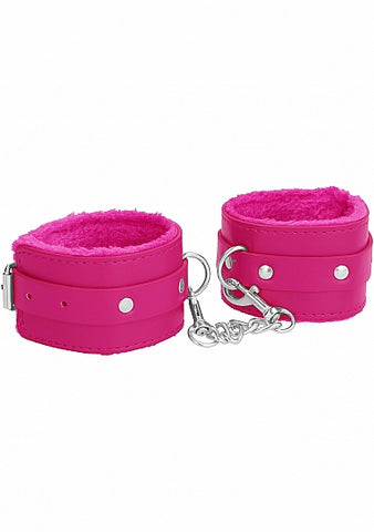 Ouch! Plush Leather Hand Cuffs